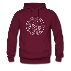 South Dakota Hoodie - State Design Unisex South Dakota Hooded Sweatshirt - burgundy