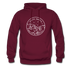 South Dakota Hoodie - State Design Unisex South Dakota Hooded Sweatshirt - burgundy