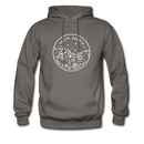 South Dakota Hoodie - State Design Unisex South Dakota Hooded Sweatshirt - asphalt gray