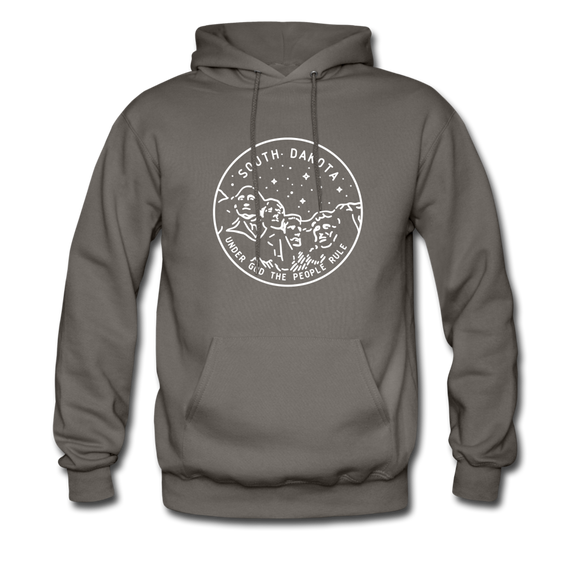 South Dakota Hoodie - State Design Unisex South Dakota Hooded Sweatshirt - asphalt gray