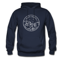 South Dakota Hoodie - State Design Unisex South Dakota Hooded Sweatshirt - navy