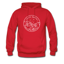 South Dakota Hoodie - State Design Unisex South Dakota Hooded Sweatshirt - red