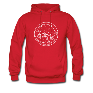 South Dakota Hoodie - State Design Unisex South Dakota Hooded Sweatshirt - red