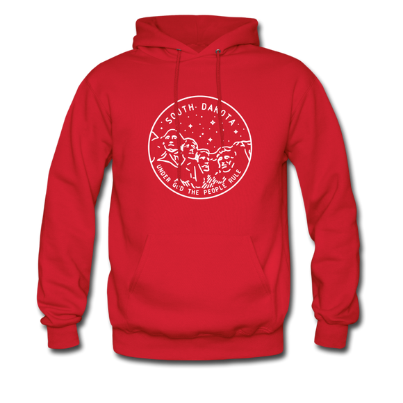South Dakota Hoodie - State Design Unisex South Dakota Hooded Sweatshirt - red