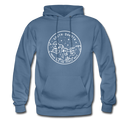 South Dakota Hoodie - State Design Unisex South Dakota Hooded Sweatshirt - denim blue
