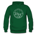 South Dakota Hoodie - State Design Unisex South Dakota Hooded Sweatshirt - forest green
