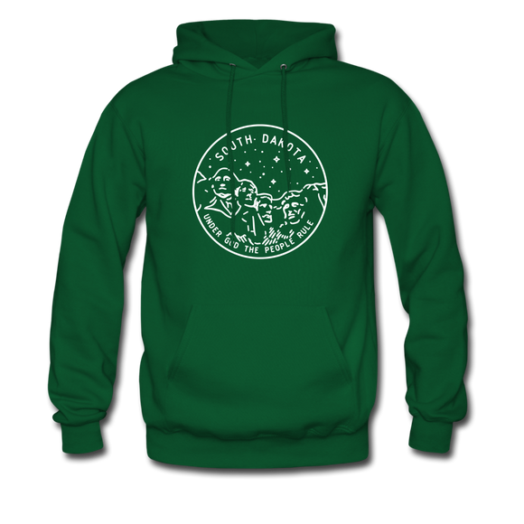 South Dakota Hoodie - State Design Unisex South Dakota Hooded Sweatshirt - forest green