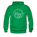 South Dakota Hoodie - State Design Unisex South Dakota Hooded Sweatshirt - kelly green