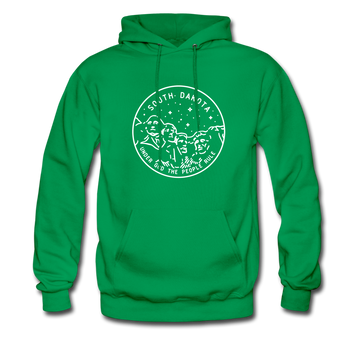 South Dakota Hoodie - State Design Unisex South Dakota Hooded Sweatshirt - kelly green