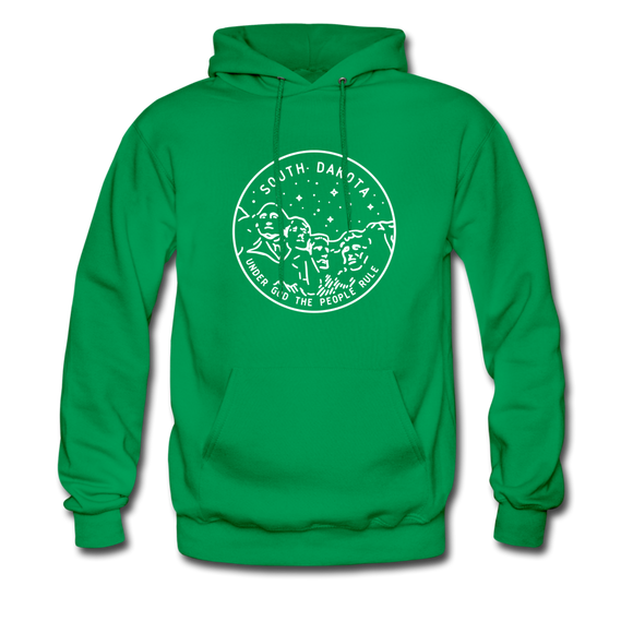 South Dakota Hoodie - State Design Unisex South Dakota Hooded Sweatshirt - kelly green