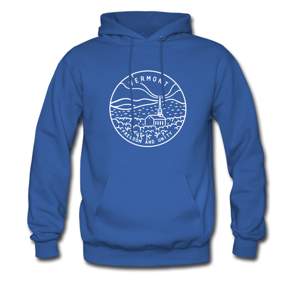 Vermont Hoodie - State Design Unisex Vermont Hooded Sweatshirt - royal blue