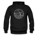 Vermont Hoodie - State Design Unisex Vermont Hooded Sweatshirt - black