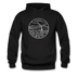Vermont Hoodie - State Design Unisex Vermont Hooded Sweatshirt - black