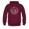 Vermont Hoodie - State Design Unisex Vermont Hooded Sweatshirt - burgundy
