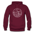 Vermont Hoodie - State Design Unisex Vermont Hooded Sweatshirt - burgundy