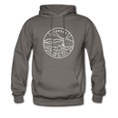 Vermont Hoodie - State Design Unisex Vermont Hooded Sweatshirt - asphalt gray