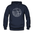 Vermont Hoodie - State Design Unisex Vermont Hooded Sweatshirt - navy