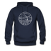 Vermont Hoodie - State Design Unisex Vermont Hooded Sweatshirt - navy