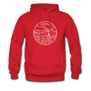 Vermont Hoodie - State Design Unisex Vermont Hooded Sweatshirt - red