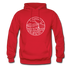Vermont Hoodie - State Design Unisex Vermont Hooded Sweatshirt - red