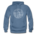 Vermont Hoodie - State Design Unisex Vermont Hooded Sweatshirt - denim blue