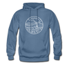 Vermont Hoodie - State Design Unisex Vermont Hooded Sweatshirt - denim blue
