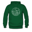 Vermont Hoodie - State Design Unisex Vermont Hooded Sweatshirt - forest green