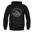 Utah Hoodie - State Design Unisex Utah Hooded Sweatshirt - black