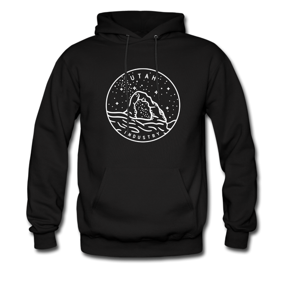 Utah Hoodie - State Design Unisex Utah Hooded Sweatshirt - black