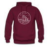 Utah Hoodie - State Design Unisex Utah Hooded Sweatshirt - burgundy