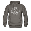Utah Hoodie - State Design Unisex Utah Hooded Sweatshirt - asphalt gray