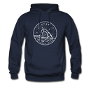 Utah Hoodie - State Design Unisex Utah Hooded Sweatshirt - navy
