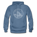 Utah Hoodie - State Design Unisex Utah Hooded Sweatshirt - denim blue