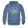 Utah Hoodie - State Design Unisex Utah Hooded Sweatshirt - denim blue