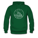 Utah Hoodie - State Design Unisex Utah Hooded Sweatshirt - forest green