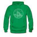 Utah Hoodie - State Design Unisex Utah Hooded Sweatshirt - kelly green