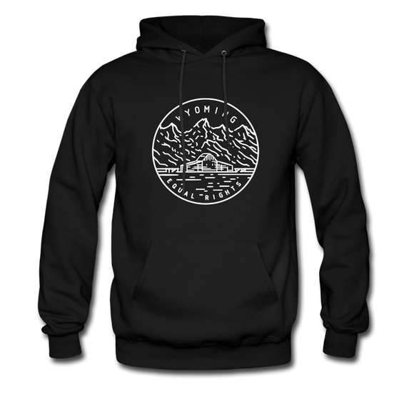 Wyoming Hoodie - State Design Unisex Wyoming Hooded Sweatshirt - black