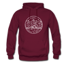 Wyoming Hoodie - State Design Unisex Wyoming Hooded Sweatshirt - burgundy