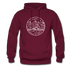 Wyoming Hoodie - State Design Unisex Wyoming Hooded Sweatshirt - burgundy