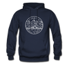 Wyoming Hoodie - State Design Unisex Wyoming Hooded Sweatshirt - navy