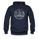 Wyoming Hoodie - State Design Unisex Wyoming Hooded Sweatshirt - navy