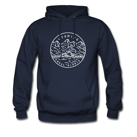 Wyoming Hoodie - State Design Unisex Wyoming Hooded Sweatshirt - navy