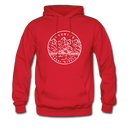 Wyoming Hoodie - State Design Unisex Wyoming Hooded Sweatshirt - red