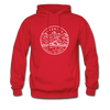 Wyoming Hoodie - State Design Unisex Wyoming Hooded Sweatshirt - red