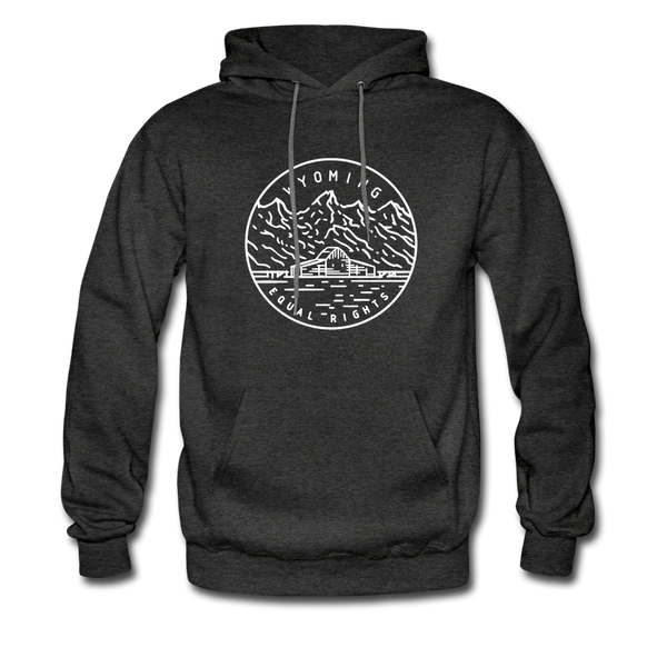 Wyoming Hoodie - State Design Unisex Wyoming Hooded Sweatshirt - charcoal gray