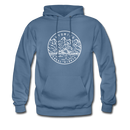 Wyoming Hoodie - State Design Unisex Wyoming Hooded Sweatshirt - denim blue
