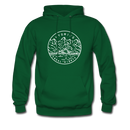Wyoming Hoodie - State Design Unisex Wyoming Hooded Sweatshirt - forest green