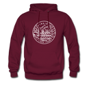 Virginia Hoodie - State Design Unisex Virginia Hooded Sweatshirt - burgundy