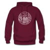 Virginia Hoodie - State Design Unisex Virginia Hooded Sweatshirt - burgundy