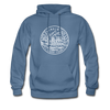Virginia Hoodie - State Design Unisex Virginia Hooded Sweatshirt - denim blue